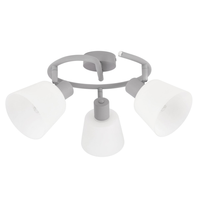 Lampa sufitowa GINKO szara 3x40W E14 uniwersalny styl do salonu kuchni sypialni przedpokoju 98-49117
