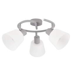 Lampa sufitowa GINKO szara 3x40W E14 uniwersalny styl do salonu kuchni sypialni przedpokoju 98-49117