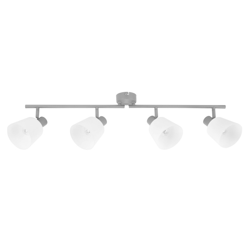 Lampa sufitowa GINKO listwa szara 4x40W E14 nowoczesne oświetlenie do salonu kuchni jadalni przedpokoju 94-49100