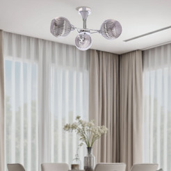Lampa wisząca CESAR srebrna 3x40W E27 nowoczesna elegancja do salonu jadalni sypialni 33-48363