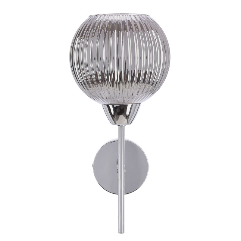 Lampa ścienna kinkiet CESAR srebrny 1x40W E27i nowoczesny styl do salonu łazienki.i 21-48356