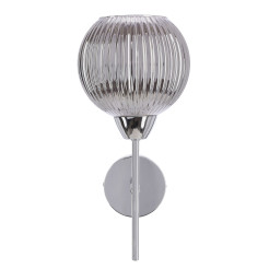 Lampa ścienna kinkiet CESAR srebrny 1x40W E27i nowoczesny styl do salonu łazienki.i 21-48356