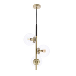 Lampa wisząca DUO złota 3x15W E14  nowoczesna oprawa sufitowa do salonu kuchni i jadalni 33-48578