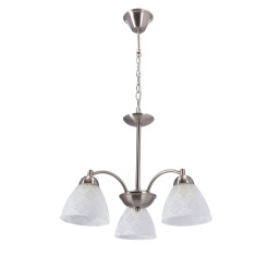 Lampa wisząca CAVALLO srebrna 3x60W E27  klasyczna oprawa sufitowa do salonu jadalni sypialni 33-48332