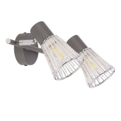 Listwa sufitowa CURTIS szara 2x40W E14  nowoczesna lampa kierunkowa do salonu sypialni przedpokoju 92-48264