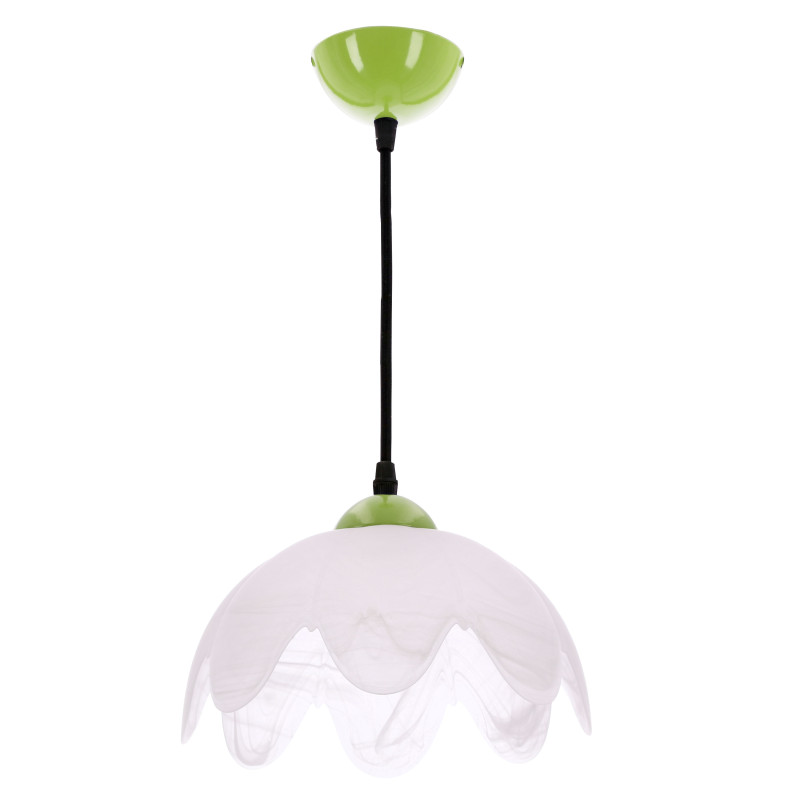 COLORI lampa wisząca pistacjowy metal 1x60W E27 biały klosz nowoczesna lampa sufitowa efektowny design do salonu kuchni 31-47984