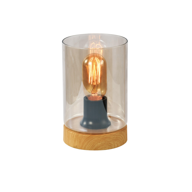 Nowoczesna  lampa stołowa Wels  1x40W E27 klosz dymiony 41-35035