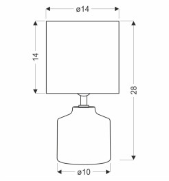 Lampka stołowa MINOS ceramiczna podstawa i biały abażur 1x40W E14 lampa do sypialni na komodę 41-34540