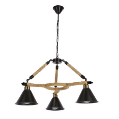 Nowoczesna lampa wisząca Negru 3x40W E27 kolor czarny lampa do jadalni salonu 33-28709
