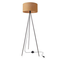 VANTI lampa podłogowa czarny 1x40W E27 abażur brzoskwiniowy 51-44716