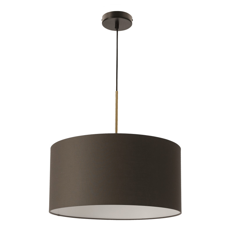 VANTI lampa wisząca sufitowa 1x40W E27 czarna oprawa abażur grafitowy nowoczesna elegancka do salonu sypialni kuchni jadalni minimalistyczna 31-44754