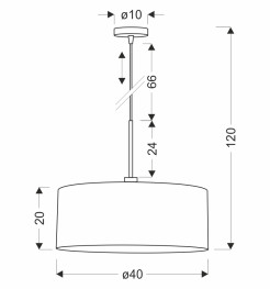 VANTI lampa wisząca sufitowa 1x40W E27 czarna oprawa abażur brzoskwiniowy nowoczesna pastelowa do salonu sypialni kuchni jadalni pokój młodzieżowy 31-44761
