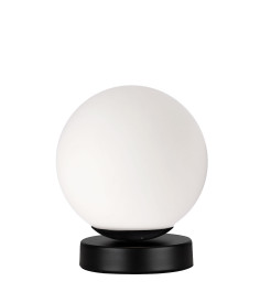 Calari lampa stołowa 1x40W E27 czarna z białym kloszem stylowa klasyczna oprawa nocna biurkowa do salonu sypialni gabinetu 41-44556