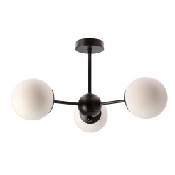 Calari lampa wisząca czarny 3x40W E14 klosz biały 33-37459