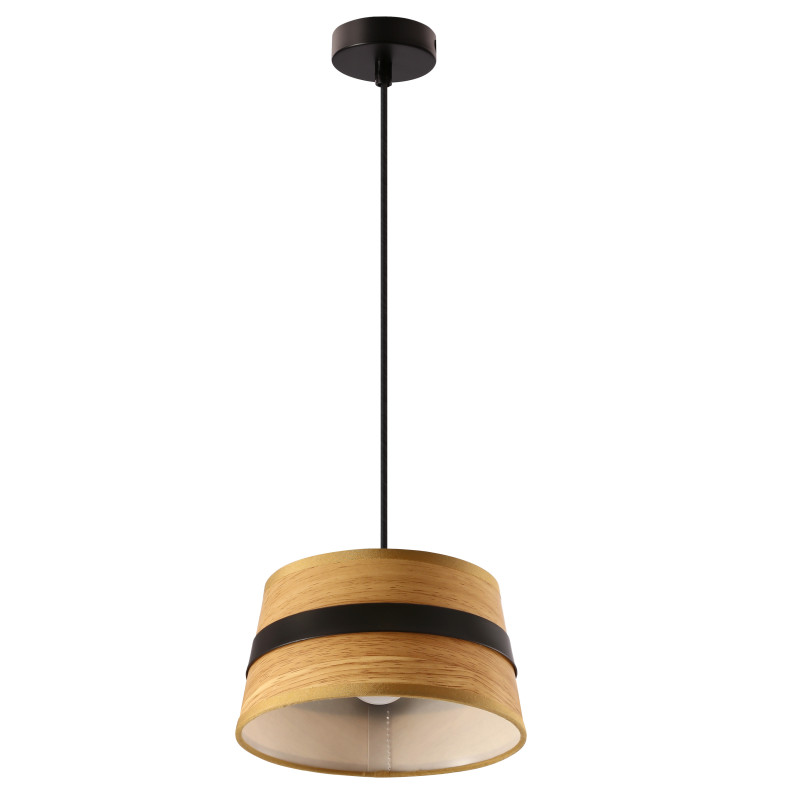 Demy lampa sufitowa plafon 1x40W E14 czarny metal abażur tkanina żółty nowoczesna oprawa oświetleniowa salon sypialnia przedpokój 31-44518