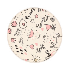 KIDDY lampa sufitowa plafon 38 cm 2x40W E27 biały abażur tkanina paski beżowe dziecięca oprawa oświetleniowa pokój dziecka uniwersalna 31-38876