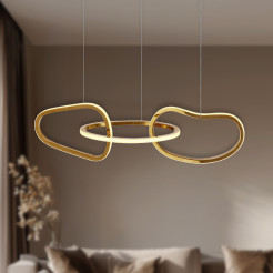Lampa wisząca ANNELI elegancka – złota nieregularna forma 125 cm – designerska lampa salonu i jadalni LED 3000K 33-35639