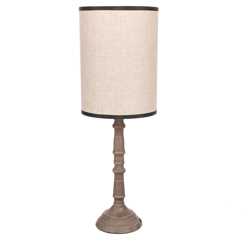 CARDINALE lampa sto³owa h-52 cm ciemny szary 1x40 E27 aba¿ur jasny lniany 41-37954