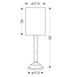 CARDINALE lampa sto³owa h-52 cm ciemny szary 1x40 E27 aba¿ur jasny lniany 41-37954