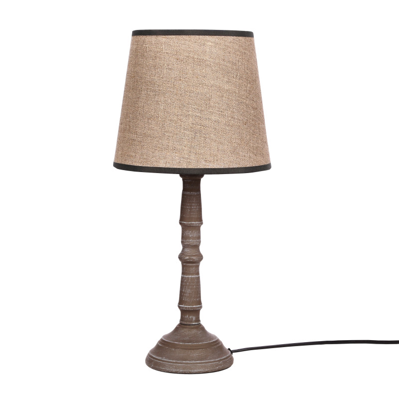 CARDINALE lampa sto³owa h-43 cm ciemny szary 1x40 E27 aba¿ur ciemny lniany 41-37930