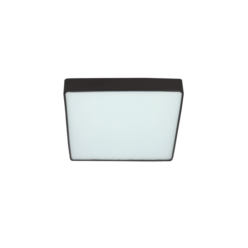 Quattro lampa sufitowa plafon kwadrat czarny 35x35 18W LED 4000K klosz bia³y 10-31952