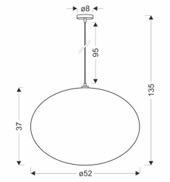 MELLOW lampa wisząca czarny 1x40W E27 abażur mist 52 biały kula 31-41951