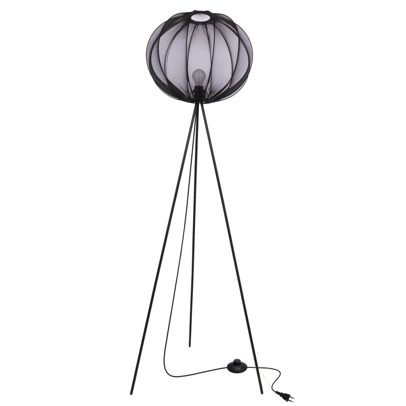MELLOW lampa podłogowa czarny 1x40W E27 abażur mist 52 czarny kula 51-41944