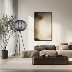 MELLOW lampa podłogowa czarny 1x40W E27 abażur mist 52 czarny kula 51-41944