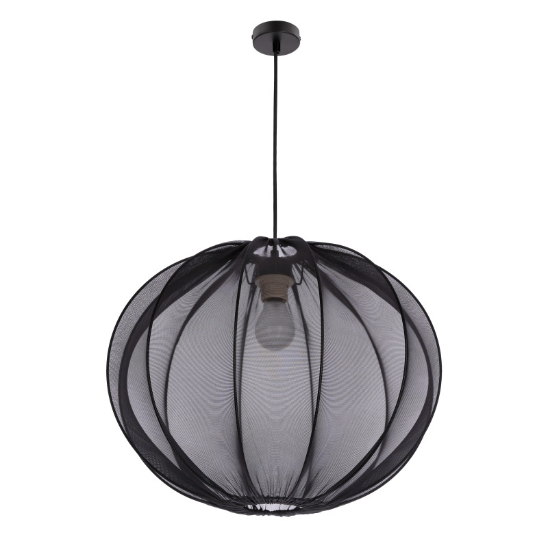 MELLOW lampa wisząca czarny 1x40W E27 abażur mist 52 czarny kula 31-41968