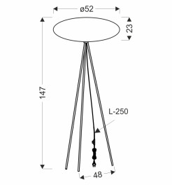 Lampa podłogowa CAFEE’ z abażurem kremowym latte 52 cm - lampa stojąca w stylu skandynawskim E27 51-42033