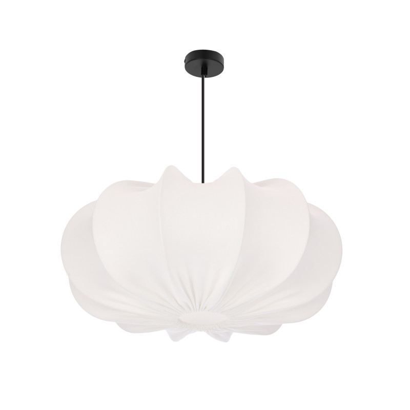 Lampa wisząca CAFEE skandynawska - z abażurem kremowym latte 52 cm - minimalistyczne oświetlenie sufitowe w stylu japandi E27 31-42002