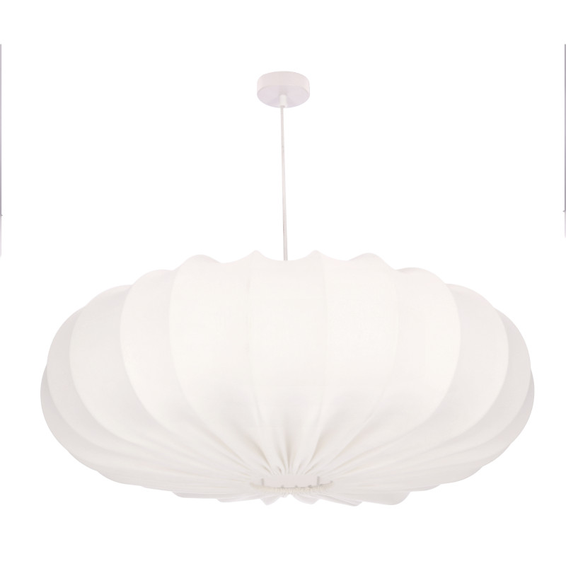 Lampa wisząca CAFEE skandynawska - z abażurem kremowym latte 66cm - nowoczesne oświetlenie sufitowe do salonu i jadalni E27 31-39224