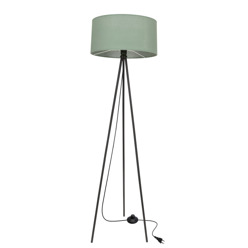 SHANTI lampa pod³ogowa czarny 1x40W E27 aba¿ur miêtowy 51-38753