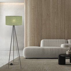 SHANTI lampa pod³ogowa czarny 1x40W E27 aba¿ur miêtowy 51-38753