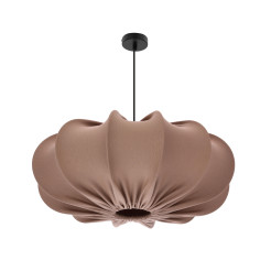 Lampa wisząca CAFEE’ skandynawska z abażurem brązowym mokka 52 cm - minimalistyczne oświetlenie sufitowe w stylu japandi E27 31-41999