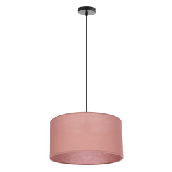 SHANTI lampa wisz¹ca czarny 1x40 E27 aba¿ur jasny wrzosowy 31-38647