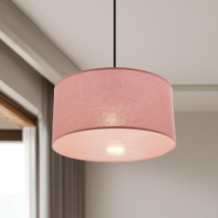 SHANTI lampa wisz¹ca czarny 1x40 E27 aba¿ur jasny wrzosowy 31-38647