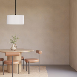 SHANTI lampa wisz¹ca czarny 1x40W E27 aba¿ur szary 31-38678