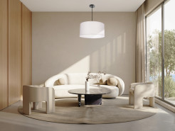 SHANTI lampa wisz¹ca czarny 1x40W E27 aba¿ur szary 31-38678
