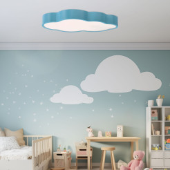 NUVOLA lampa sufitowa plafon niebiesk 18W LED 3000 - 6000K klosz biały z pilotem 14-35745