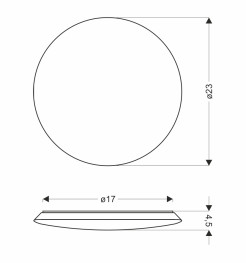 Juno lampa sufitowa plafon 23 12W LED 4000K biały 12-11121
