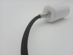 Lampa wisząca  biało-drewniana 35 cm ST-5097B