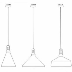 Lampa wisząca  biało drewniana 35 cm ST-5097A