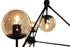 Lampa wisząca -10 bursztynowo czarna 90 cm ST-9047-10 amber