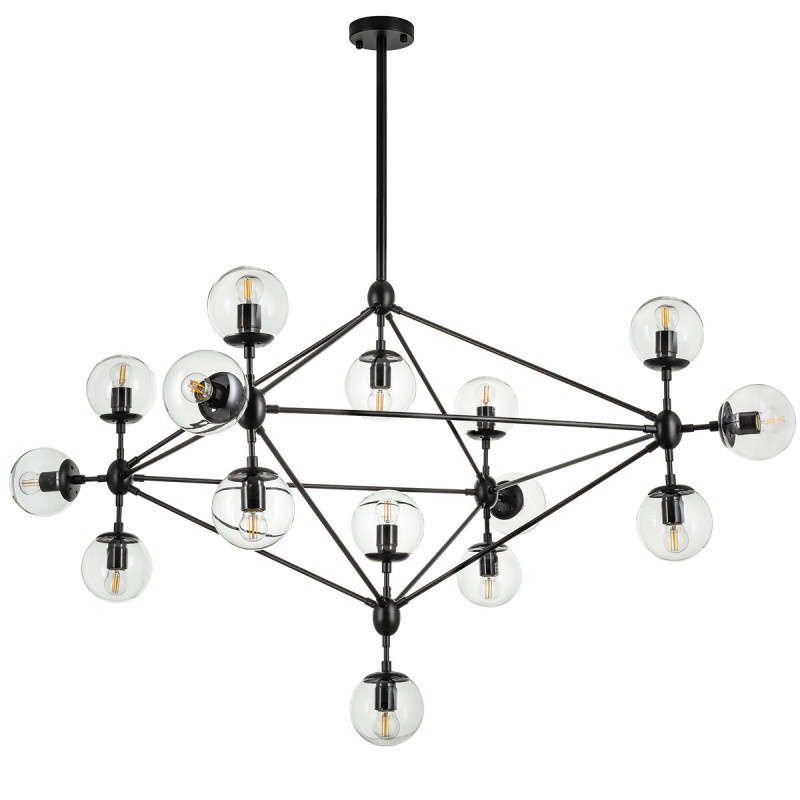 Lampa wisząca -15 bursztynowo czarna 110 cm ST-9047-15
