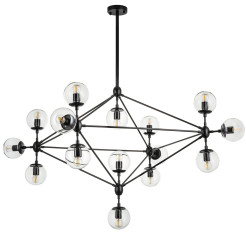 Lampa wisząca -15 bursztynowo czarna 110 cm ST-9047-15