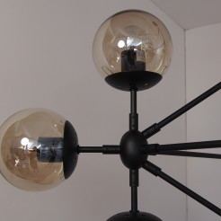 Lampa wisząca -15 bursztynowo czarna 110 cm ST-9047-15