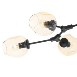 Lampa wisząca -6 bursztynowo czarna 130 cm ST-1232-6