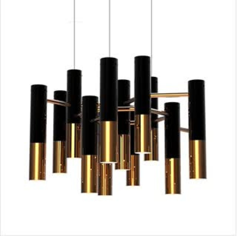 Lampa wisząca -13 czarno złota 60 cm ST-5719-13