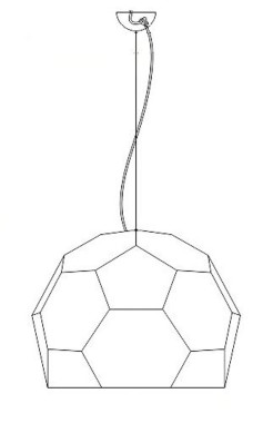 Lampa wisząca DOME półtransparentna 80 cm ST-4001